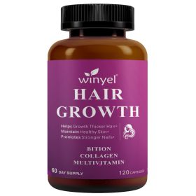 Hair Growth Vitamins Containing 1,000 Mcg Ofbiotin, Collagen, Saw Palmetto, And Other Naturalingredients To Promote Stronger, Healthier Hair,skin, And